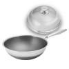 [에이미] 316 STS 통3중 올히트 웍팬 28Cm +304 STS 내열강화유리 돔형 뚜껑 28Cm