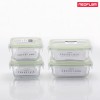네오플램 프레쉬락 내열유리 밀폐용기 4종 세트 ( 정사각 320ml*2 직사각 370ml*2)