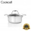 [Cookcell] 쿡셀 통3중 싱글 코팅 블랙에디션 IH 양수냄비 16cm / 품번 : 06024