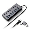 [유니콘] NH-700SW USB3.2 Gen1 7포트 USB허브 개별전원스위치 케이블길이 1.2M