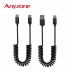 초고속충전지원 스프링 케이블 1.8M USB TO C Type ANY-SC18M-UC