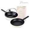 퓨어린 화이트 인덕션 (IH) 티타늄코팅 프라이팬 3종A 세트 [ 프라이팬 28cm + 궁중팬 28cm + 유리뚜껑 28cm ]