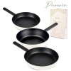 퓨어린 화이트 인덕션 (IH) 티타늄코팅 프라이팬 3종D 세트 [ 프라이팬 24cm + 프라이팬 28cm + 궁중팬 28cm ]