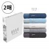 ELLE 엘르 파리지앵 40수 코마사 패턴 세면타올 200g 2매 선물세트