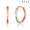 엘르주얼리 14K 컷팅 링 귀걸이(gold plated) ELGPEE514_로즈골드