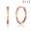 엘르주얼리 14K 컷팅 링 귀걸이(gold plated) ELGPEE514_로즈골드