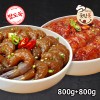 국민쿡 간장 새우장 800g + 양념 새우장 800g