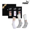 푸마 신사 & 숙녀 혼합 스포츠파일 골프양말 3족 세트 PU40598-2 / PU20877-1