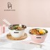 [ 블라썸 하우스 ] 오브제 듀오 이중면기 4P 냉면 라면 비빔밥 그릇 2P+젓가락 2벌세트