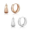엘르주얼리 14K Goldplated 데일리 원터치 링 귀걸이 ELGPEE487