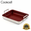 [Cookcell] 쿡셀 통3중 더블코팅 IH 루비에디션 사각멀티팬 32cm / 품번 : 03037