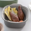 국산 플라이토 실리콘 플래티넘 모락 사각 찜기(중) 그레이 900ml