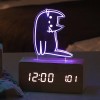 플라이토 우드냥 무드등 인테리어 LED 탁상시계