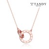 [TANDY] 탠디 실버925 더블링 펜던트 목걸이 TDN612 로즈골드