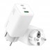 스마텍 100W 3포트 초고속 GaN 접지 충전기 화이트 STQC-Anti100W