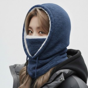 더쎈 겨울 방한 기모 후드 넥워머 마스크 일체형 바라클라바 벨벳