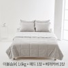 (홈쇼핑히트상품) [라뽐므] 사계절용 투월런 40수 100% 호주산 천연양모 이불솜(K) 1.6kg + 패드 1장 + 베개커버 2장