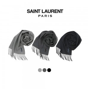 YSL 캐시미어 혼방 입생로랑 자수 머플러+기프트상자+전용쇼핑백