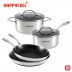 해피콜 통3중 더블 스퀘어 프로 IH 혼합 4종 C세트 (24F+28F+18SP+20P) HSP-M4종C