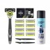 [도루코] PACE7 3D그루밍 세트 올리브영 입점모델 (면도기+ 면도날 9입+ 쉐이빙폼 250ml + 눈썹면도기2p)