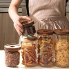 [이우아여사] 천연나무 내열 유리저장병 원목 캐니스터 950ml