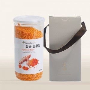 [더 오가닉센터] 칼슘 강황쌀 650g 1통 (선물용 박스 포장)