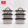 [ROSSI] 이태리 로시 렌지스텐 밀폐용기6종1100*2+1700*2+2100ml*2(무연마)