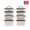[ROSSI] 이태리 로시 렌지스텐 밀폐용기8종1100*2+1700*2+2100*2+4000ml*2(무연마)