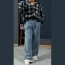 [더룩] 벨트 밑단배색 롱데님 Free