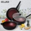 [DELLAGO] 델라고 와인 인덕션(IH)겸용 프라이팬&냄비 4종세트(프라이팬28cm+궁중팬28cm+양수냄비 28cm+유리뚜껑 28cm)