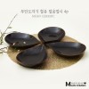[무안 도자기 골드샤인] 철유 덜음(행운의 네잎클로버) 접시 4p