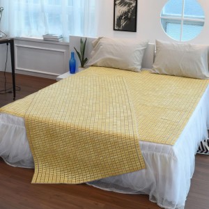 [마망드] 시원한 여름 침대 마작 대자리 솔리드 대나무 돗자리 민자마작자리 150*190cm(퀸)