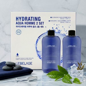 [남성용 주름개선 기능성] [르베라쥬] 하이드레이팅 아쿠아 옴므 2종 세트