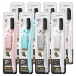 [왕타] 칫솔 하드 블랙 8P 풀팩 세트
