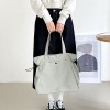 [룩앳걸] 여성 대용량 모던 스퀘어 드로스트링 숄더 토트백 4color