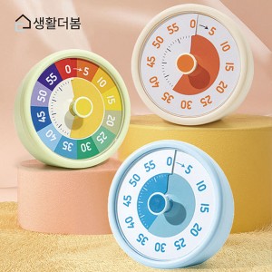 [생활더봄] 뽀모도로 타이머 무소음 집중력 향상 공부 학습 카운트다운 스톱워치 5colors
