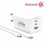 [애니존] 3PORT PPS Gan 65W 초고속충전기 AZQ-PD65WACC (화이트)