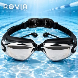 [로비아] 프리미엄 미러 수경, 고글,안티포그 UV차단 ROVA-0626 / 블랙색상