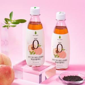 [넛츠그린] 복숭아블랙티 제로스파클링 340ml 6개입