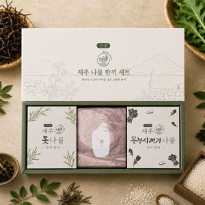[불로동,리한] 제주 나물 2종 +프리미엄 쌀 세트 2호 (톳나물+무청시레기+프리미엄쌀)
