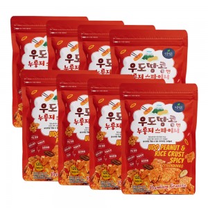 [건강미인] 제주 우도땅콩앤누룽지 스파이시 떡볶이맛 그래놀라 120g, 8개