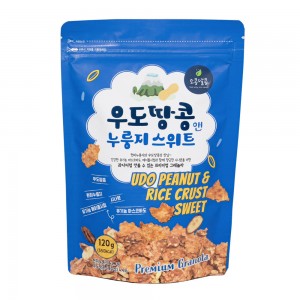 [건강미인] 제주 우도땅콩 앤 누룽지 스위트 프리미엄 그래놀라 120g, 1개