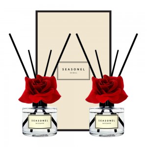 시즈넬 플라워 디퓨저 120ml 더블 선물세트 레드로즈