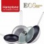 [Hamptons]독일 햄튼 EOS 스텐 인덕션 겸용 후라이팬 4종-(원형팬22cm+28cm+궁중팬28cm+유리뚜껑28cm)