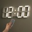 국산 플라이토 3D LED 인테리어 벽시계 LG전구 38cm_크림화이트