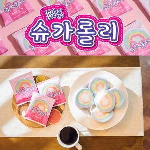 프리미엄 한입 롤 비타민 솜사탕 BIG슈가롤리 10EA (자일로스 설탕 함유)