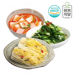 한끼식당 우리 농산물 100% 김치 실속 3종세트(나박김치1kg,청양열무김치1kg,백김치1kg)