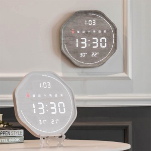 플라이토 루나 터닝 폴리곤 인테리어 LED 벽시계 29.5cm