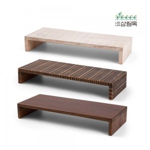 삼림목 마호가니 원목 모니터 거치대 1단 소