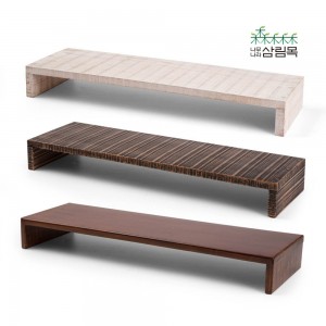 삼림목 마호가니 원목 모니터 거치대 1단 대
